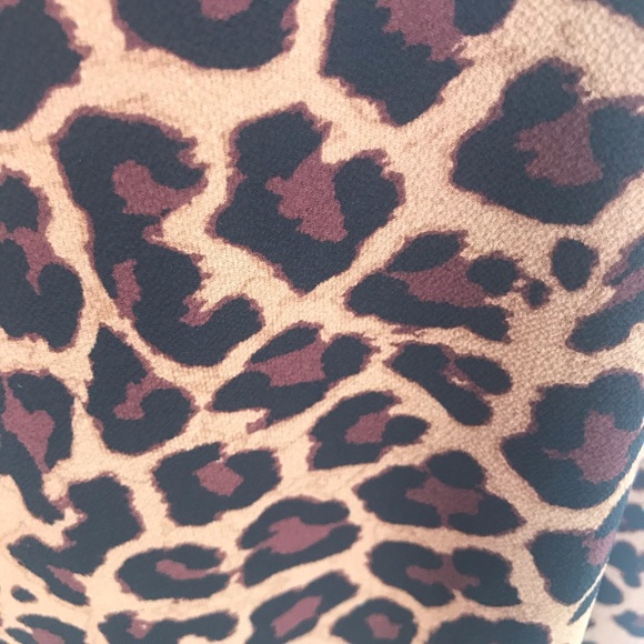 LORD & TAYLOR NWT Animal Print Oversized Tunic Top Brown Black  Leopard Print - Picture 6 of 6
